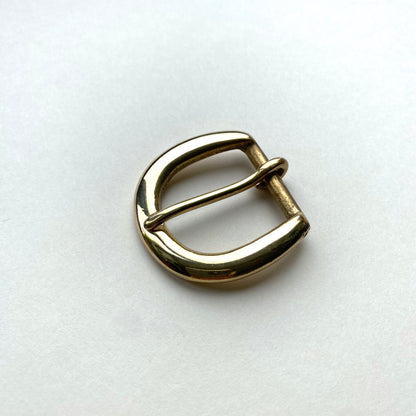 Brass Belt Buckle - D-Shaped Saddlery Style