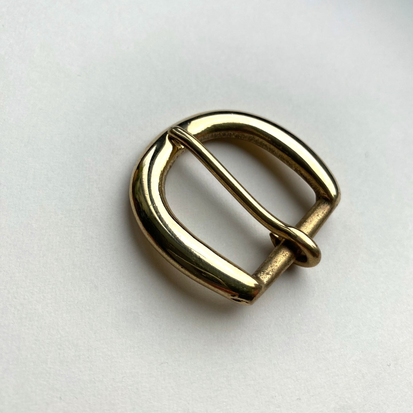 Brass Belt Buckle - D-Shaped Saddlery Style