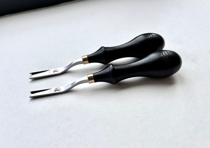 Kemovancraft French Wide Skiver – Ebony Handle | 6mm & 8mm