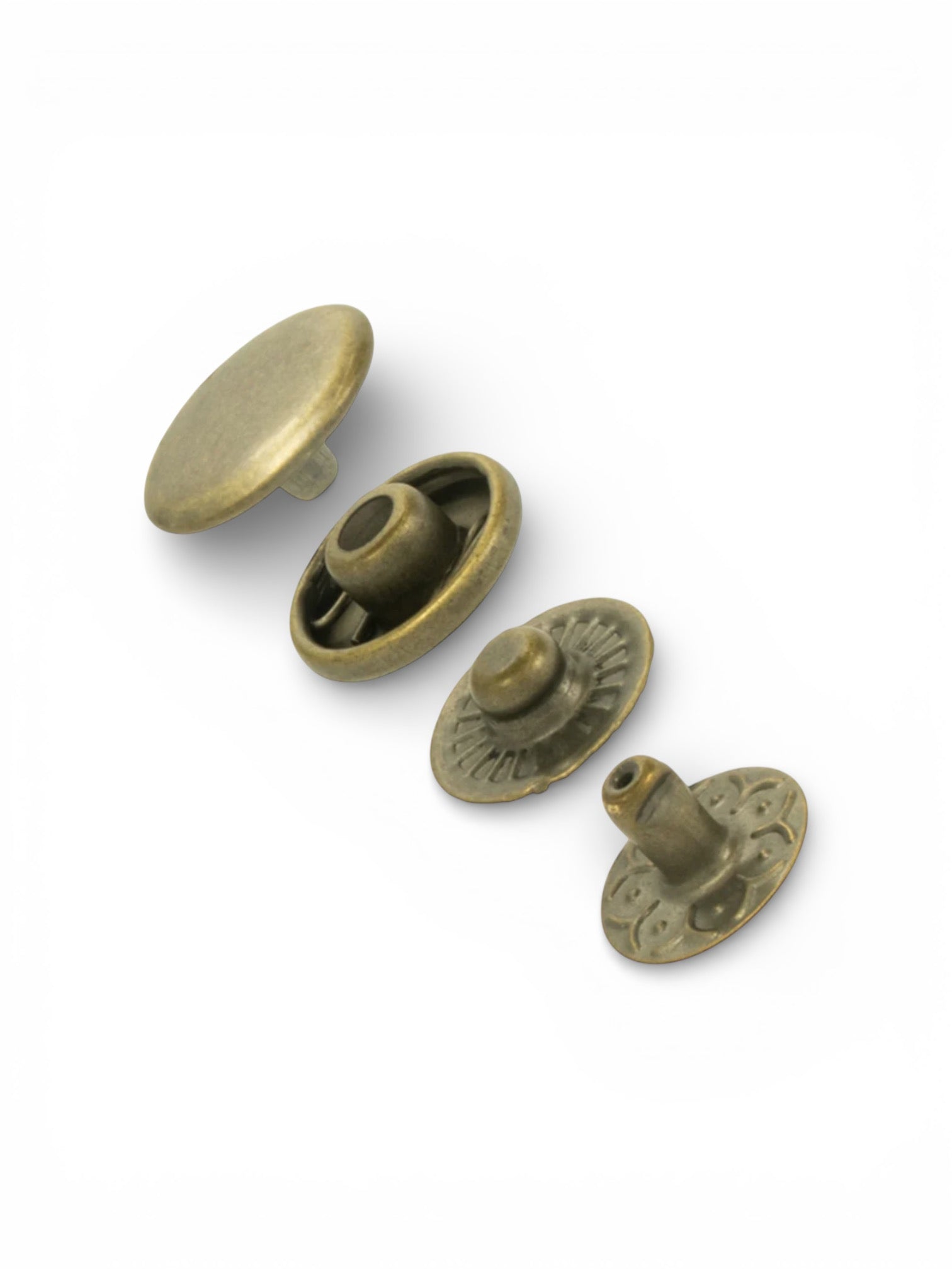 Antique Brass Glove Snaps - 12.5 mm