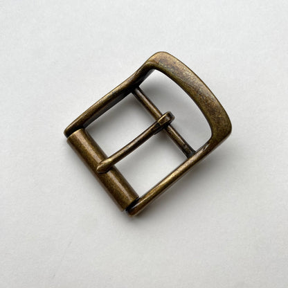 Antique Brass Roller Buckle 1.5 Inch - Centre Bar Style