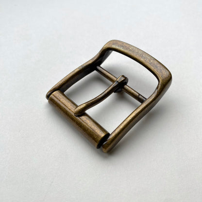 Antique Brass Roller Buckle 1.5 Inch - Centre Bar Style