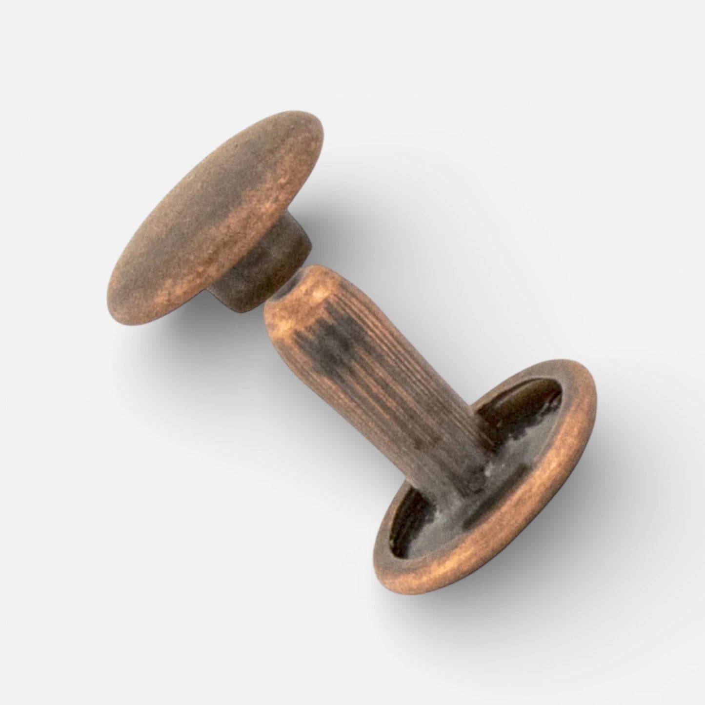 Antique Copper Leather Rivets Double Capped - 9 mm Head