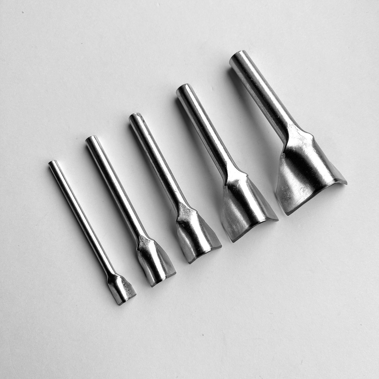 Belt End Punch Leather Tools 5 Pieces - Cathedral End