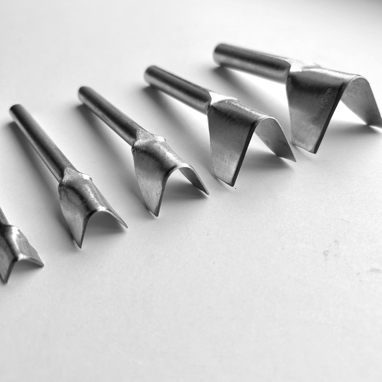 Belt End Punch Leather Tools 5 Pieces - Cathedral End