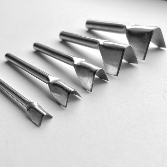 Belt End Punch Leather Tools 5 Pieces - Cathedral End