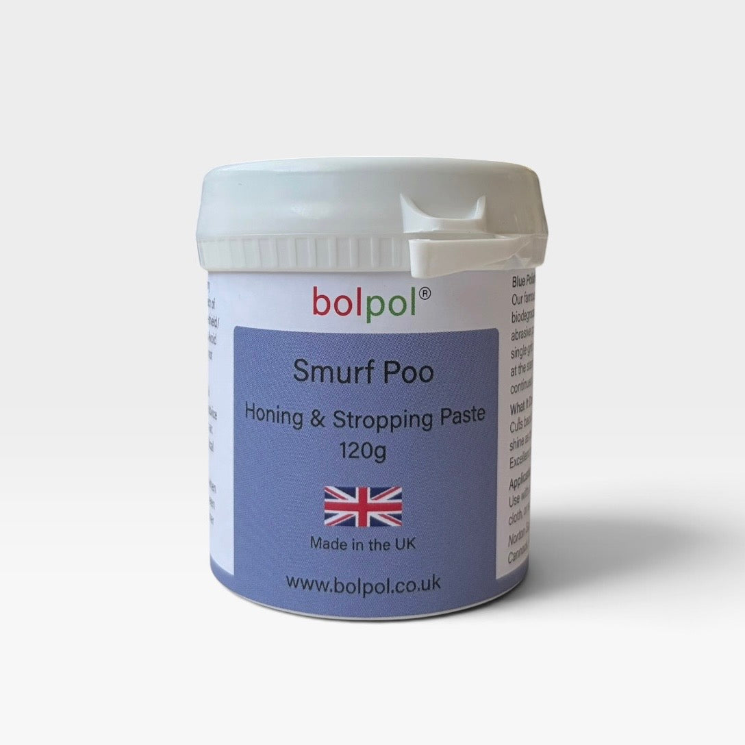 Bolpol Smurf Poo Honing, Stropping & Polishing Paste – 15g & 120g
