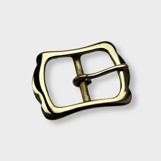 Solid Brass Belt Buckle - Centre Bar Style 8, 1.25 Inch