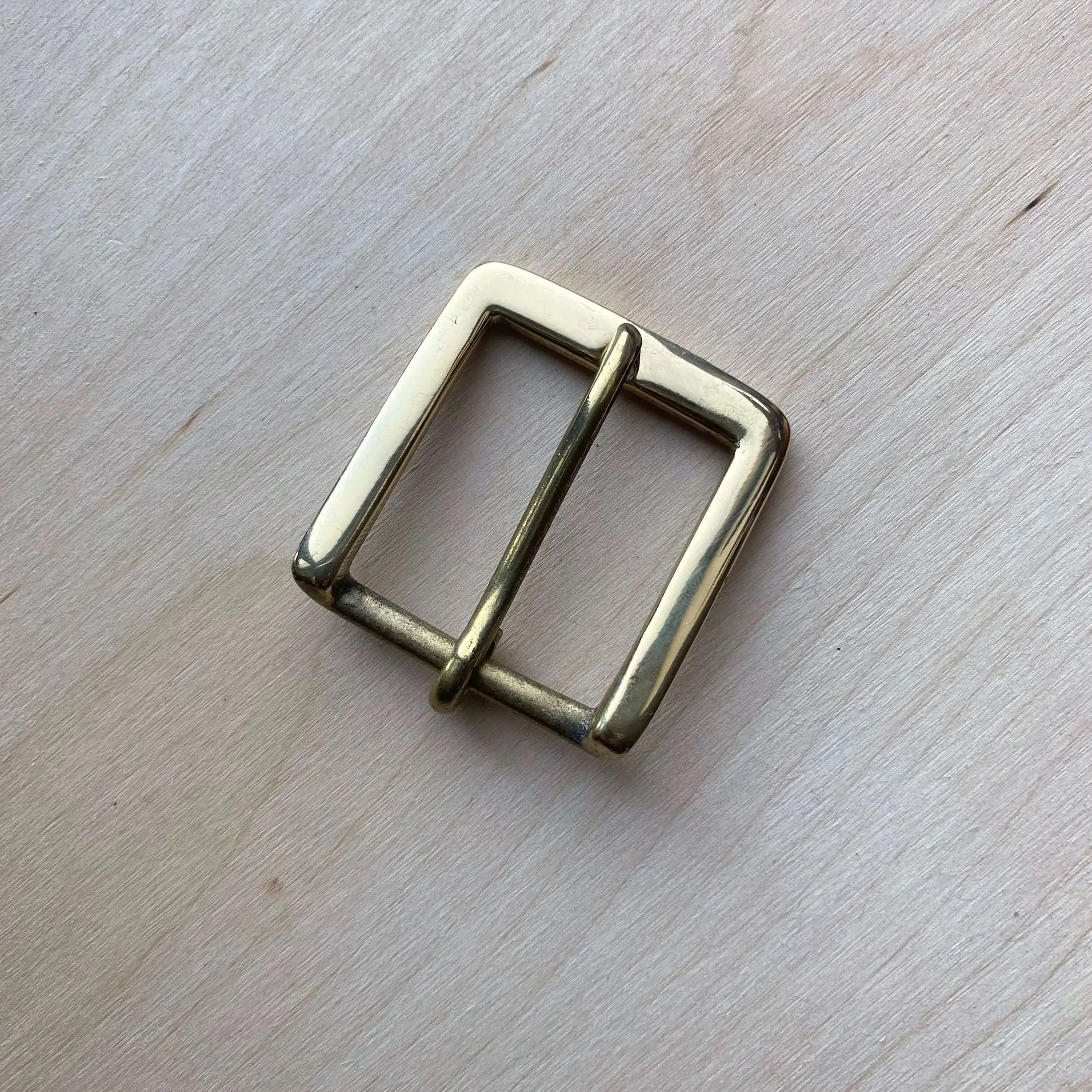 Solid Brass Buckle - Square Frame with Pin - British Leather Supplies
