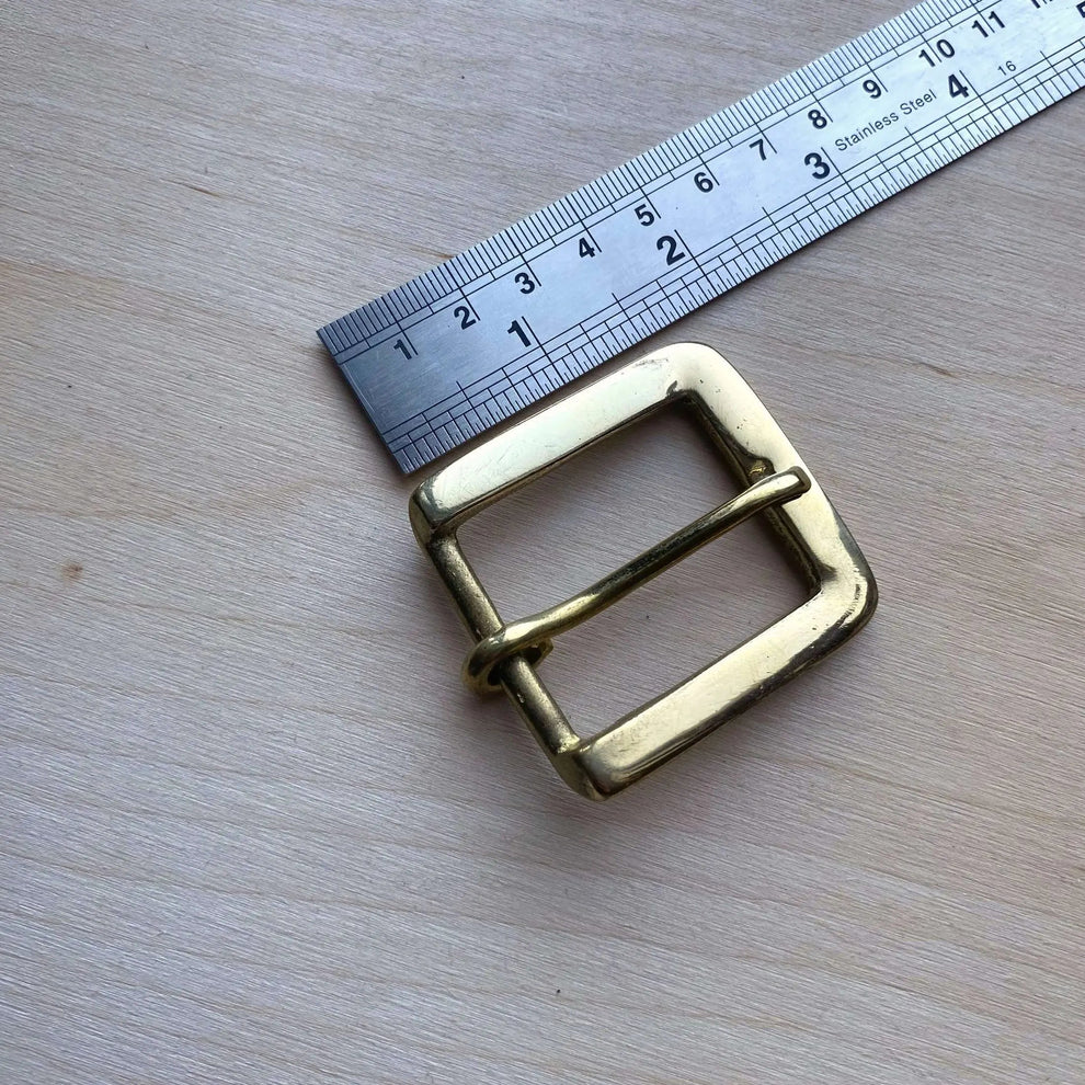 Solid Brass Buckle for Belt, Strap and Bag Making - 1.25 Inch