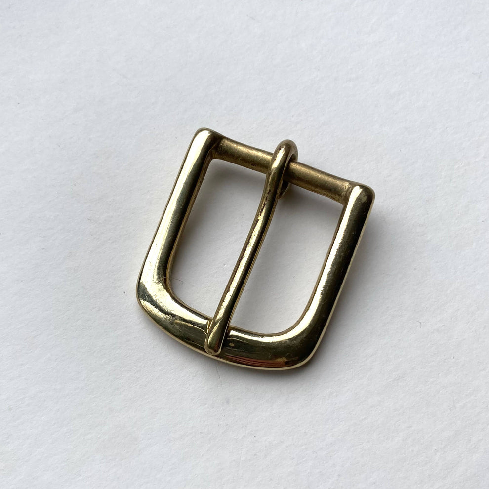 Solid Brass Buckle for Leathercraft | Rounded Pin Buckle