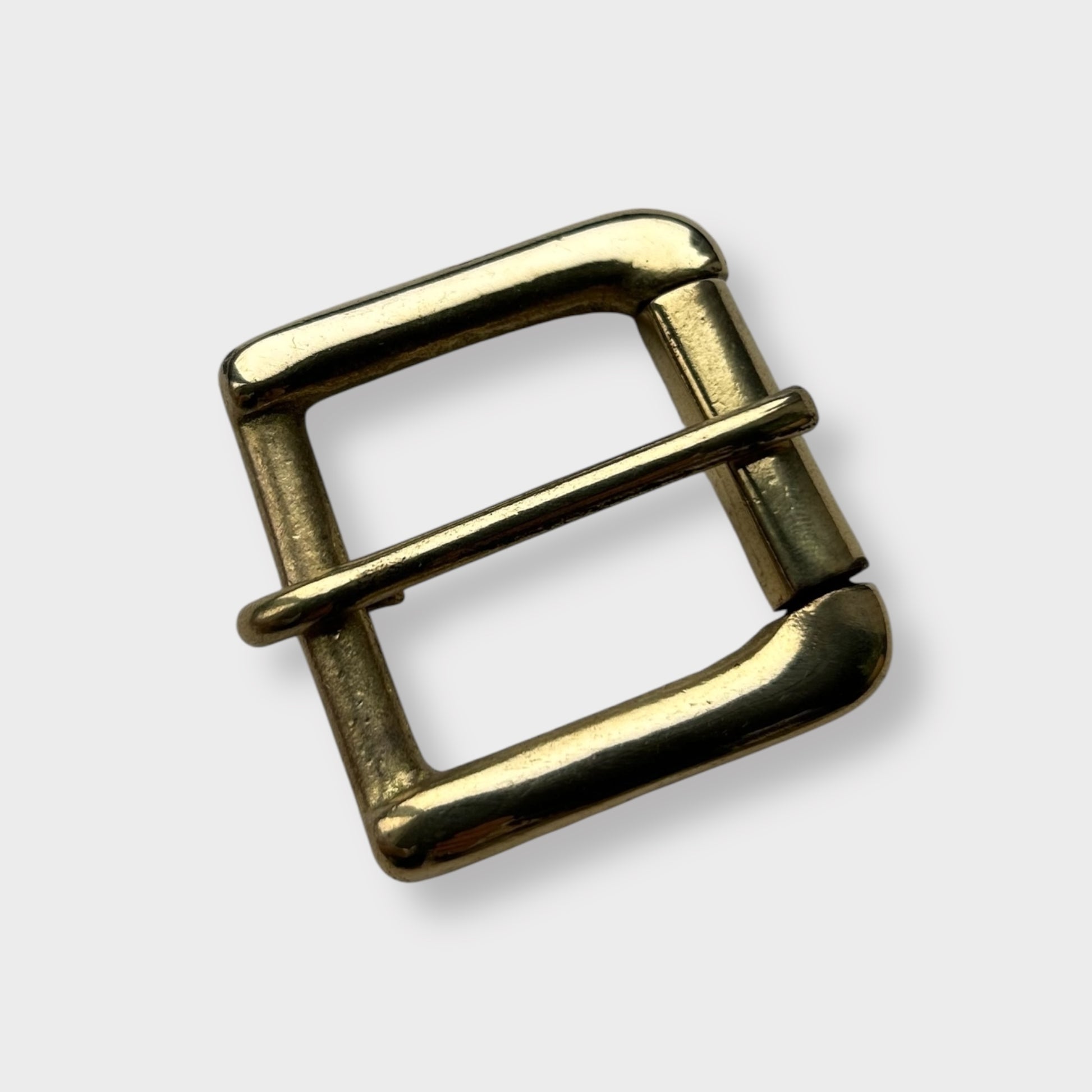Solid Brass Belt Buckle in frame and pin style buckle with a gold colour brass frame.