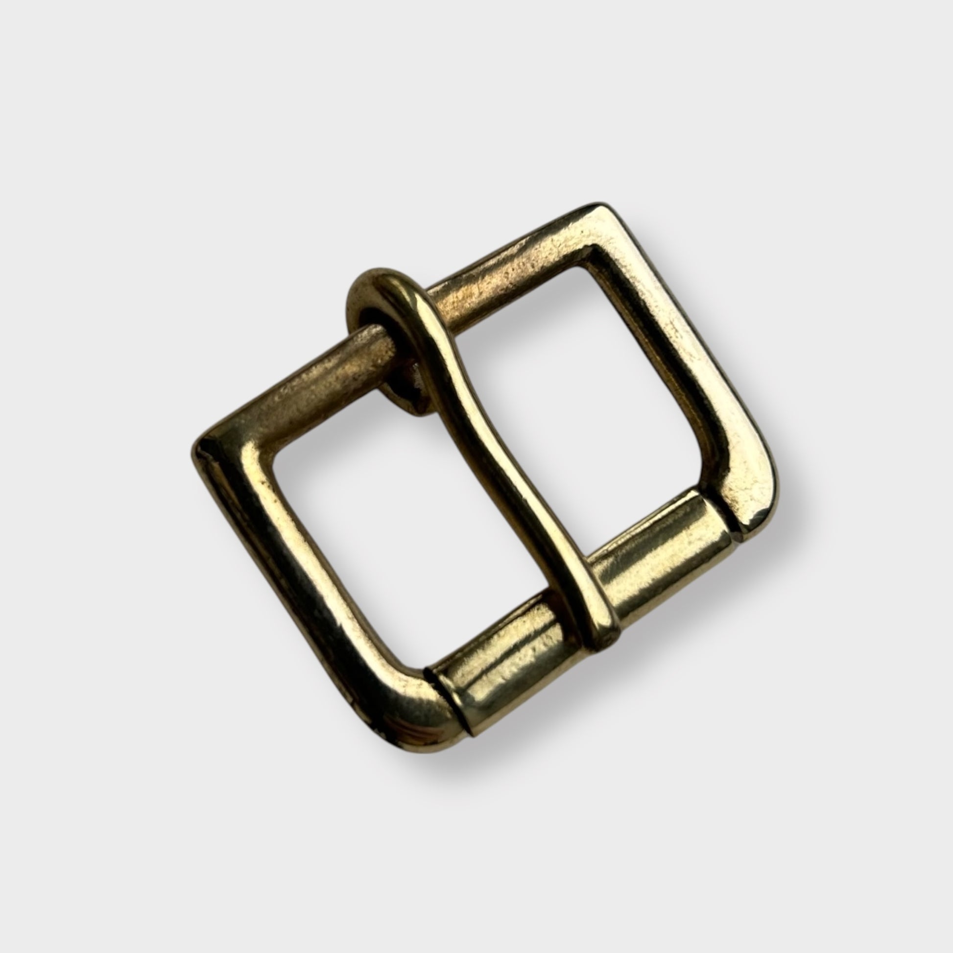 Solid Brass Belt Buckle in frame and pin style buckle with a gold colour brass frame.