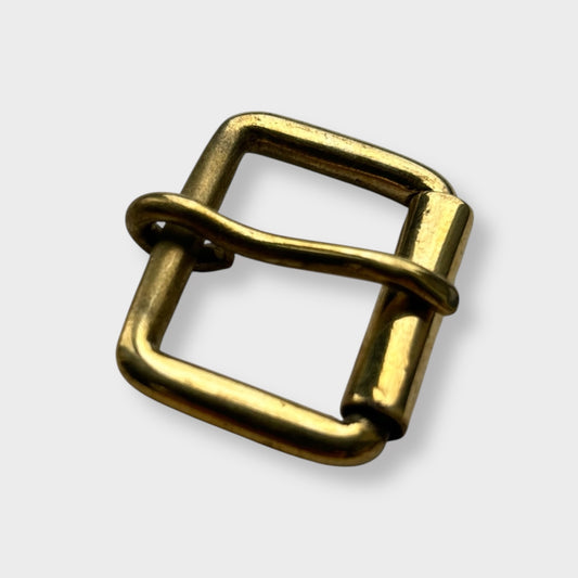 Solid Brass Belt Buckle in frame and pin style buckle with a gold colour brass frame.