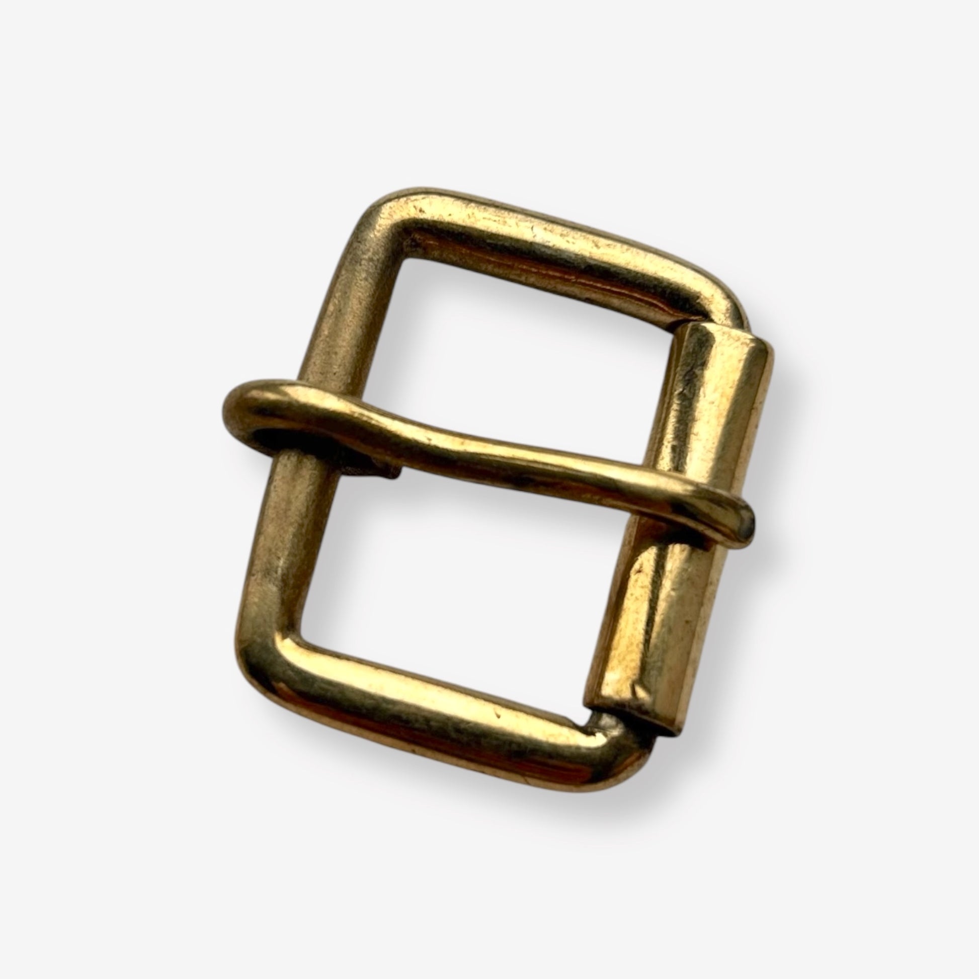 Solid Brass Belt Buckle in frame and pin style buckle with a gold colour brass frame.