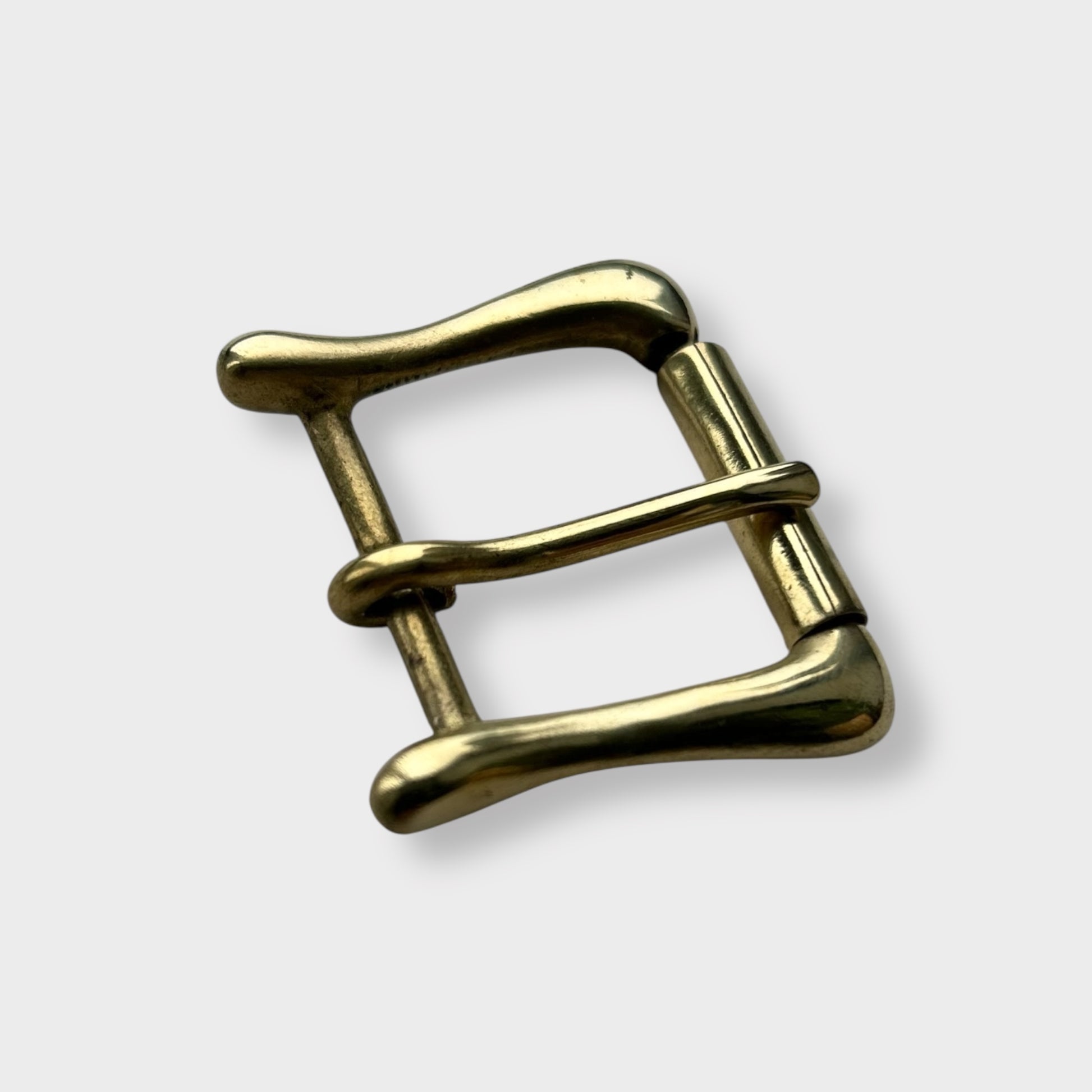 Solid Brass Belt Buckle in frame and pin style buckle with a gold colour brass frame.