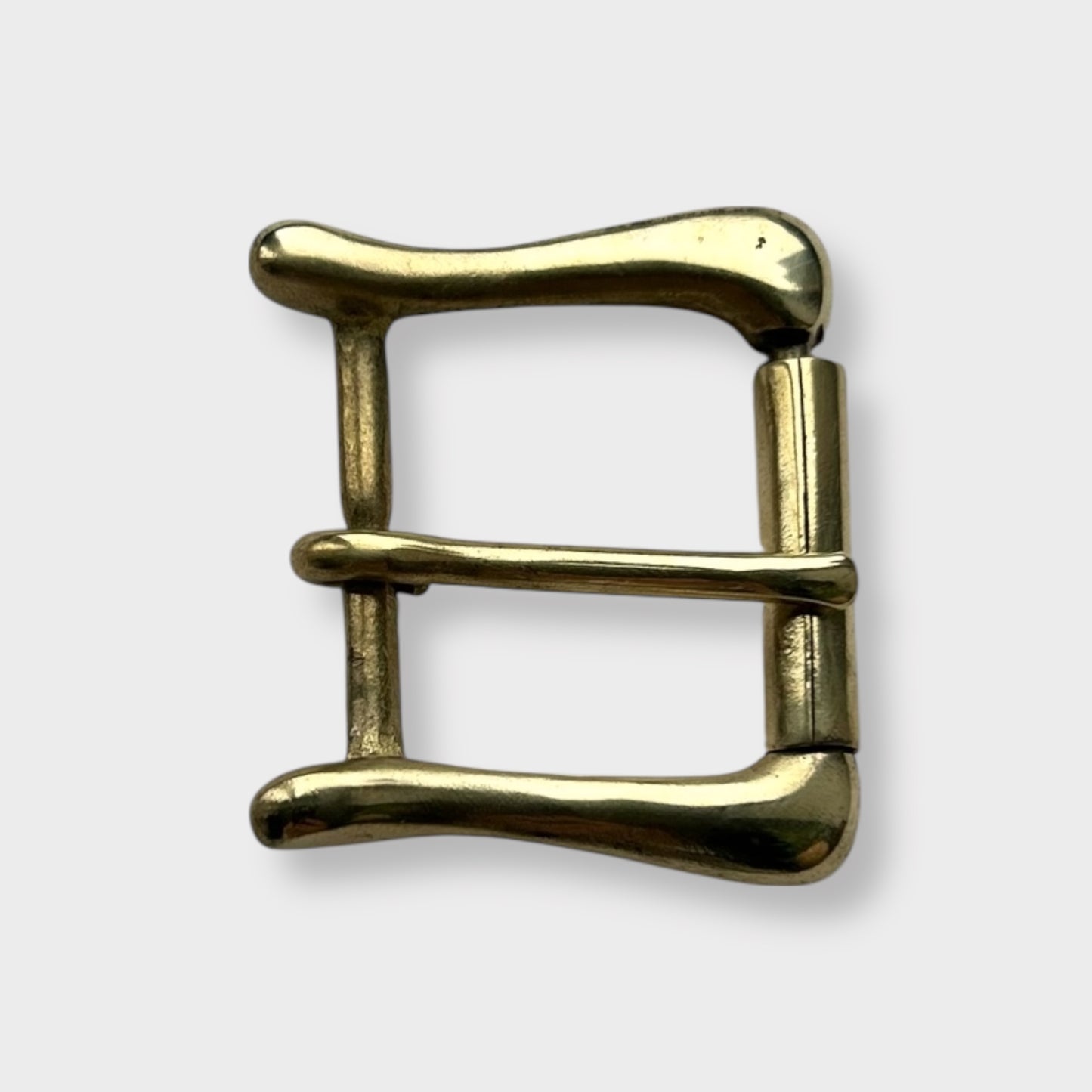 Solid Brass Belt Buckle in frame and pin style buckle with a gold colour brass frame.