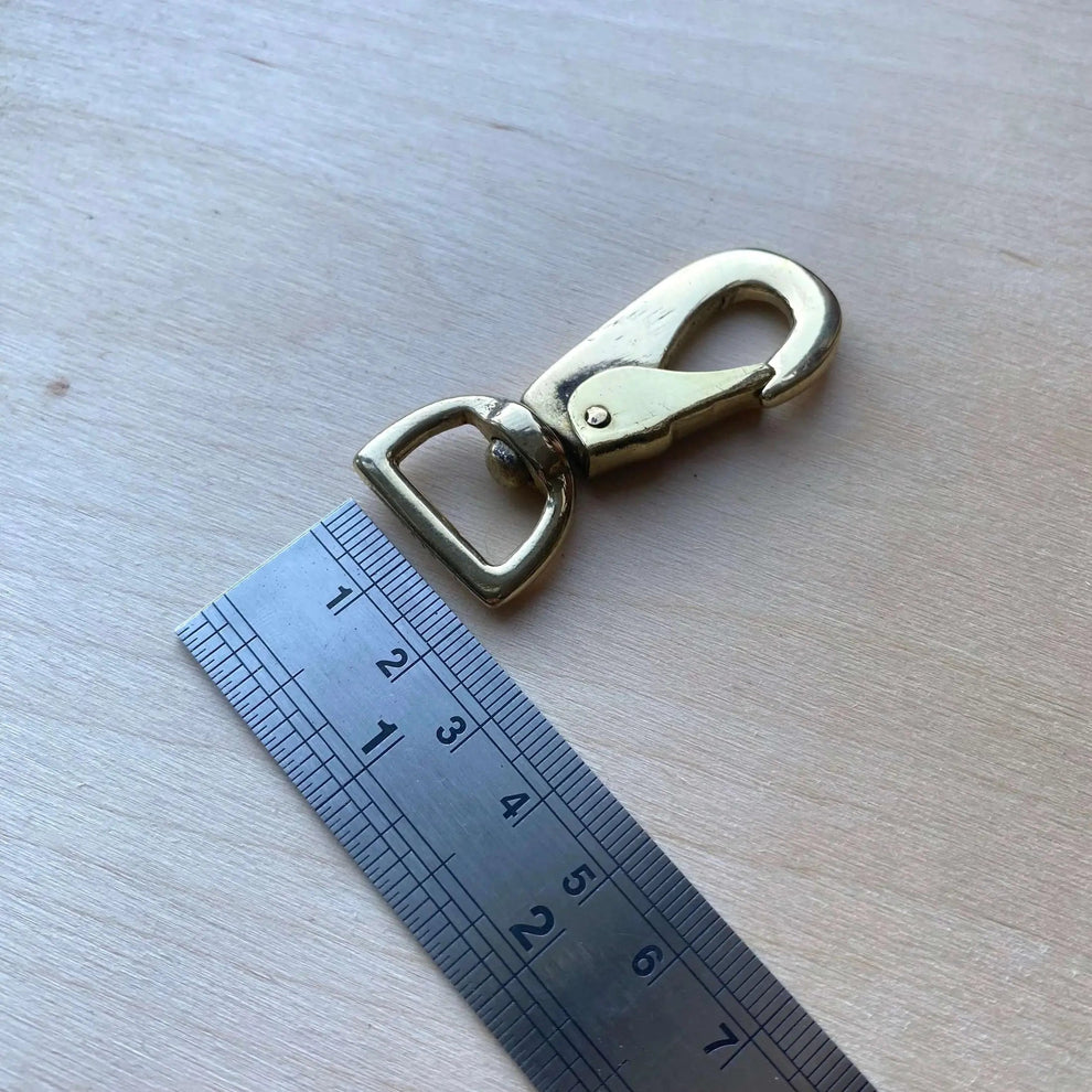 Solid Brass Trigger Hook - Quality British Leather Hardware