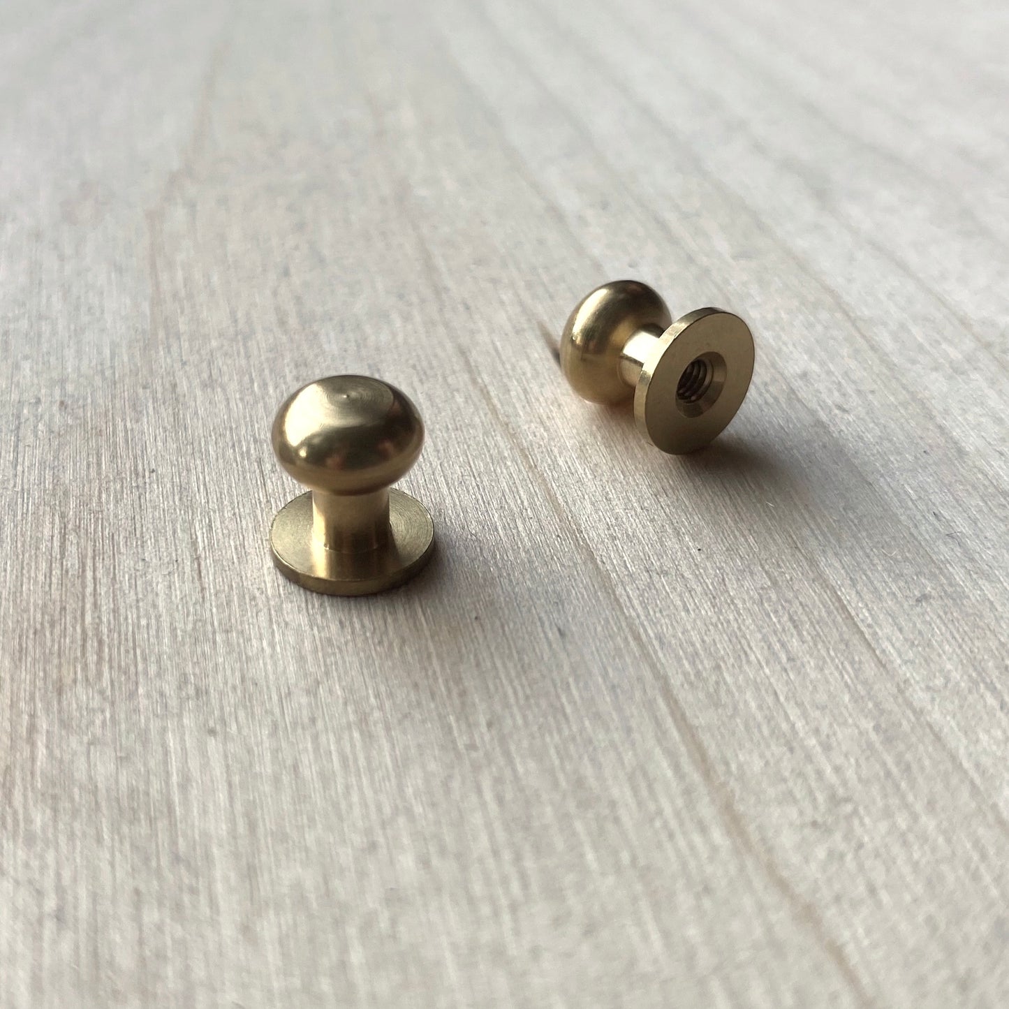 Sam Browne Leather Studs - Solid Brass or Nickel Plated