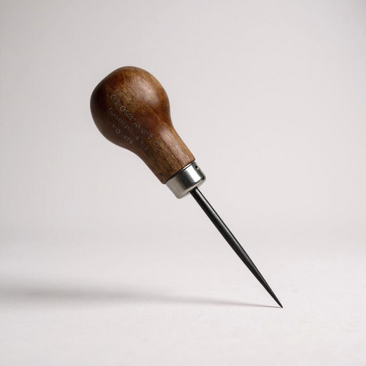 CS Osborne bradawl with hardwood handle and pointed blade