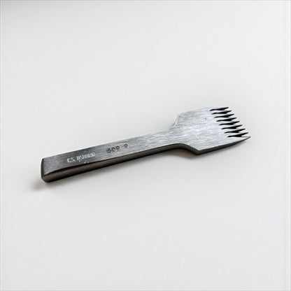 CS Osborne steel leather pricking irons metal tool with teeth on a white background