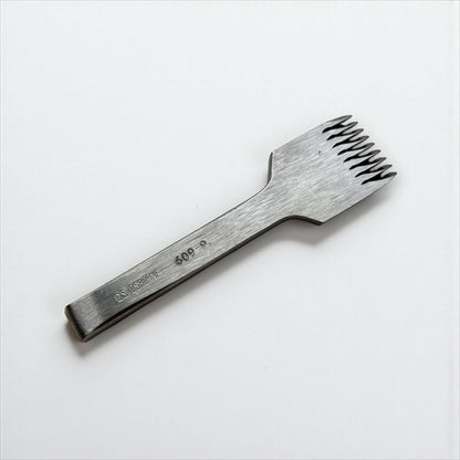 CS Osborne steel leather pricking irons metal tool with teeth on a white background