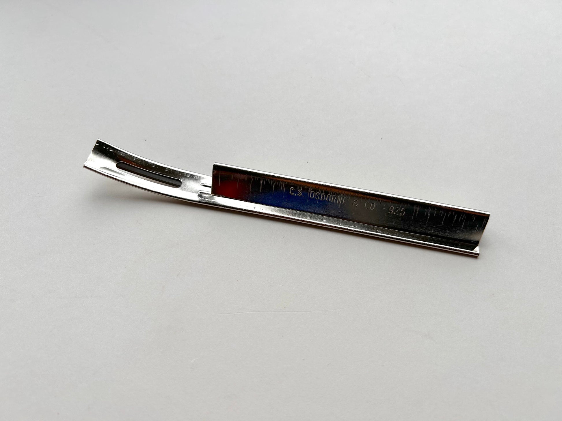 CS Osborne leather skiver tool in stainless steel