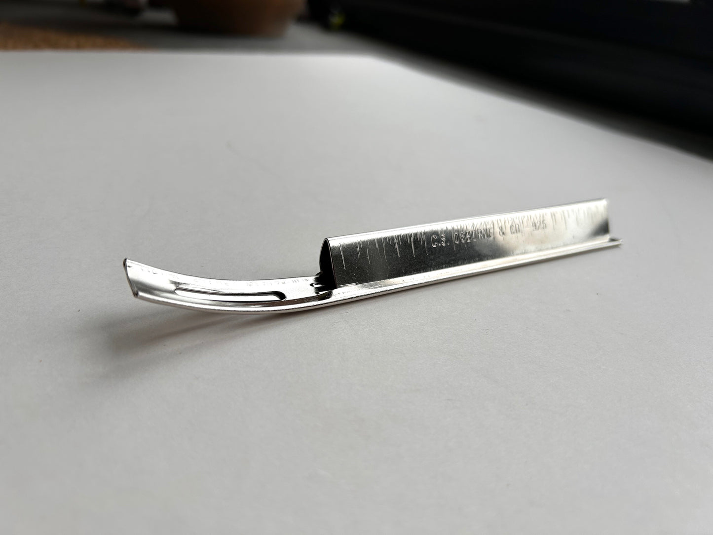 CS Osborne leather skiver tool in stainless steel