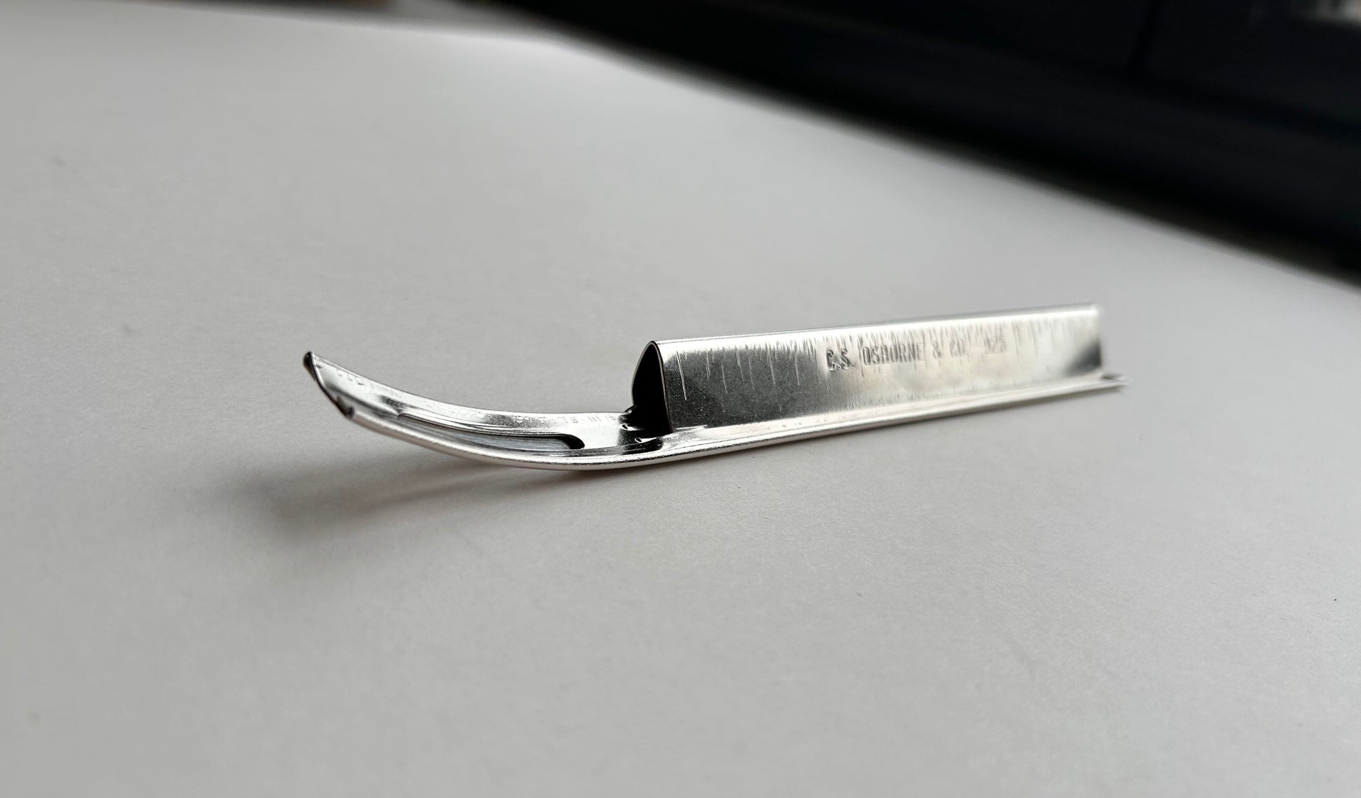 CS Osborne leather skiver tool in stainless steel