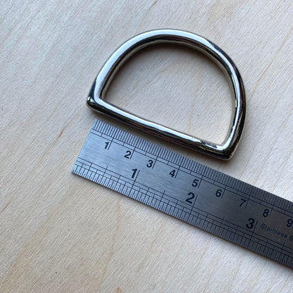 Silver D Rings, Nickel Plated (Various Sizes)