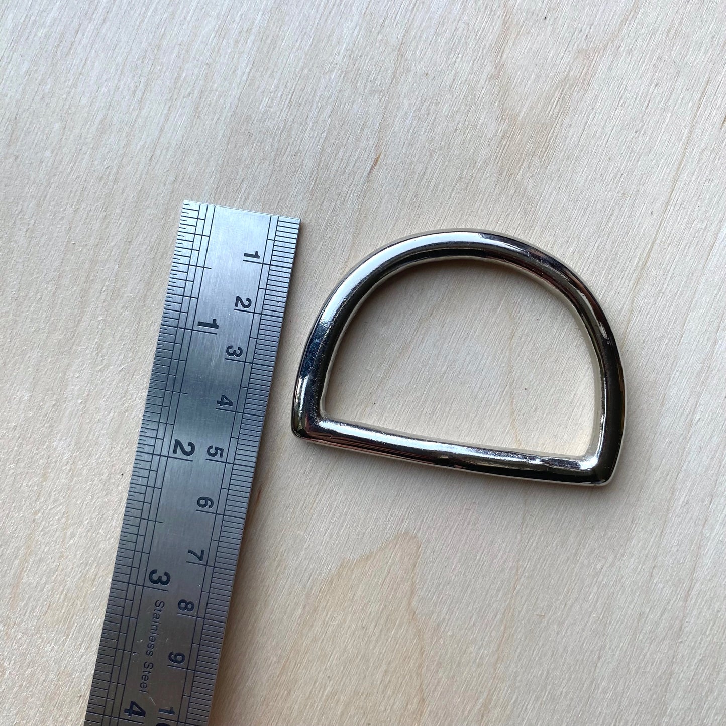 Silver D Rings, Nickel Plated (Various Sizes)