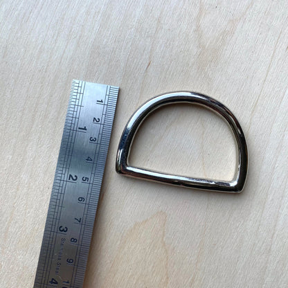 Silver D Rings, Nickel Plated (Various Sizes)