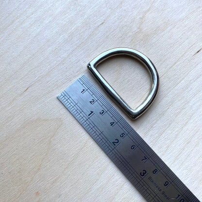 Silver D Rings, Nickel Plated (Various Sizes)