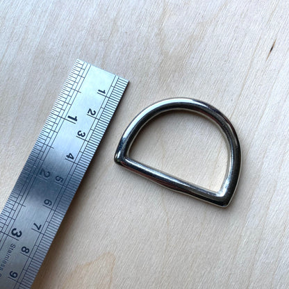 Silver D Rings, Nickel Plated (Various Sizes)