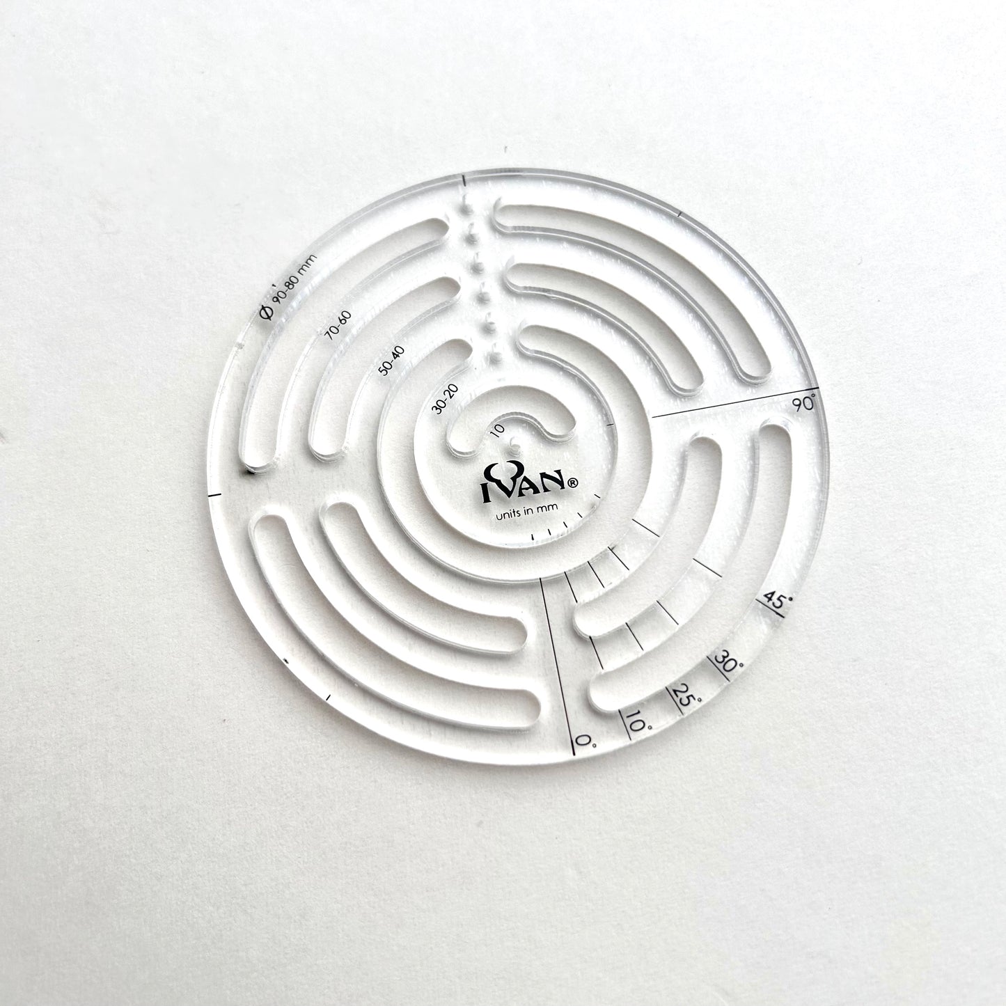 Leather Corner Radius Template Circular (Acrylic)