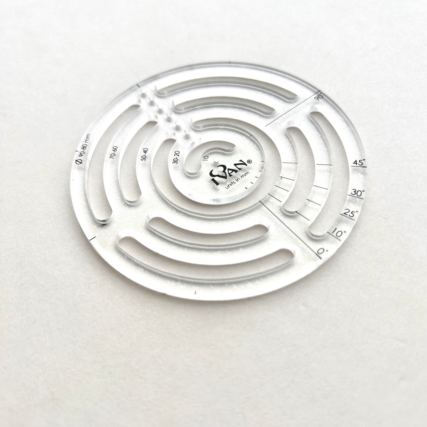 Leather Corner Radius Template Circular (Acrylic)