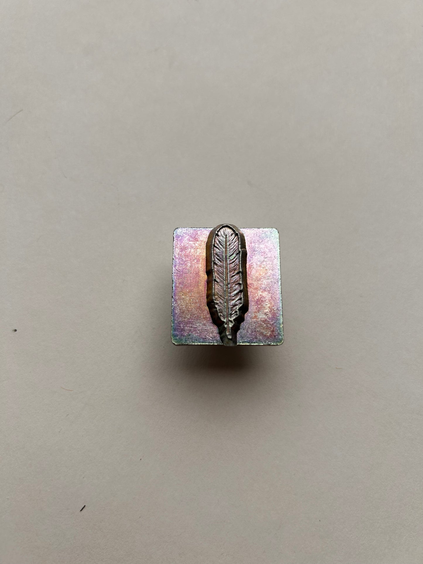 Leather Embossing Feather Stamp