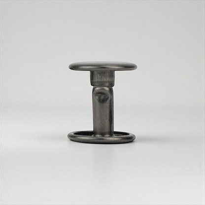 Metal rivet for leather on a white background