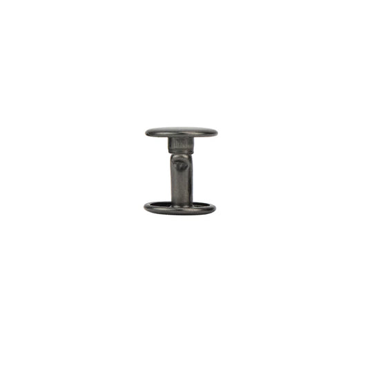 Metal rivet for leather on a white background