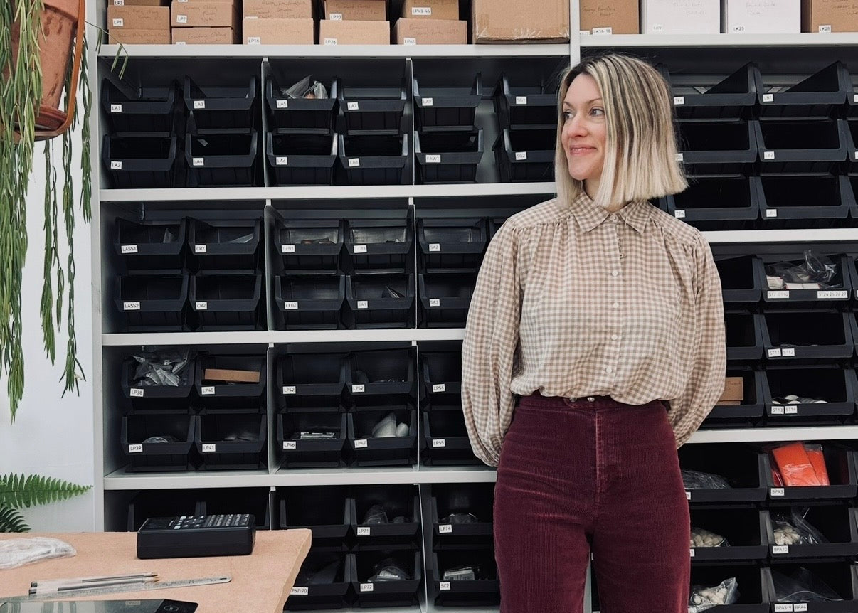 Becky from British Leather Supplies in the studio