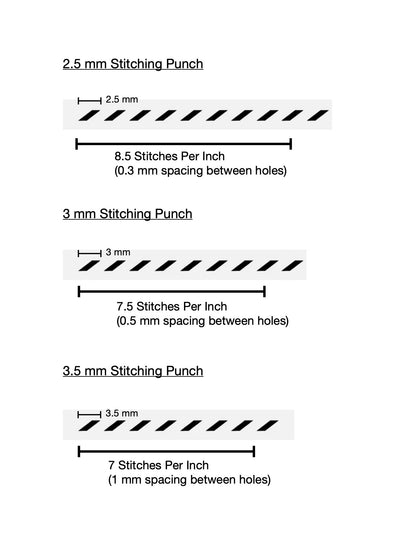 Leather Stitching Punch (10, 9, 8, 4 and 2 prong sizes)