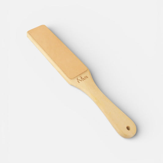 Ivan wooden sharpening strop paddle for leathercraft on a white background