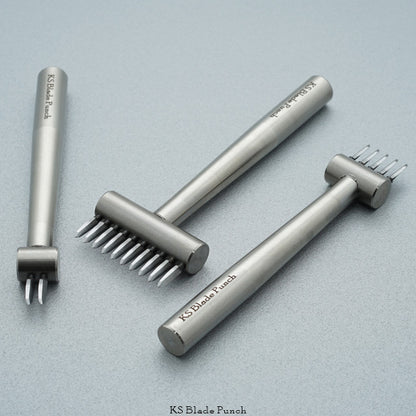 Set of KS Blade Punch tools on a light grey background