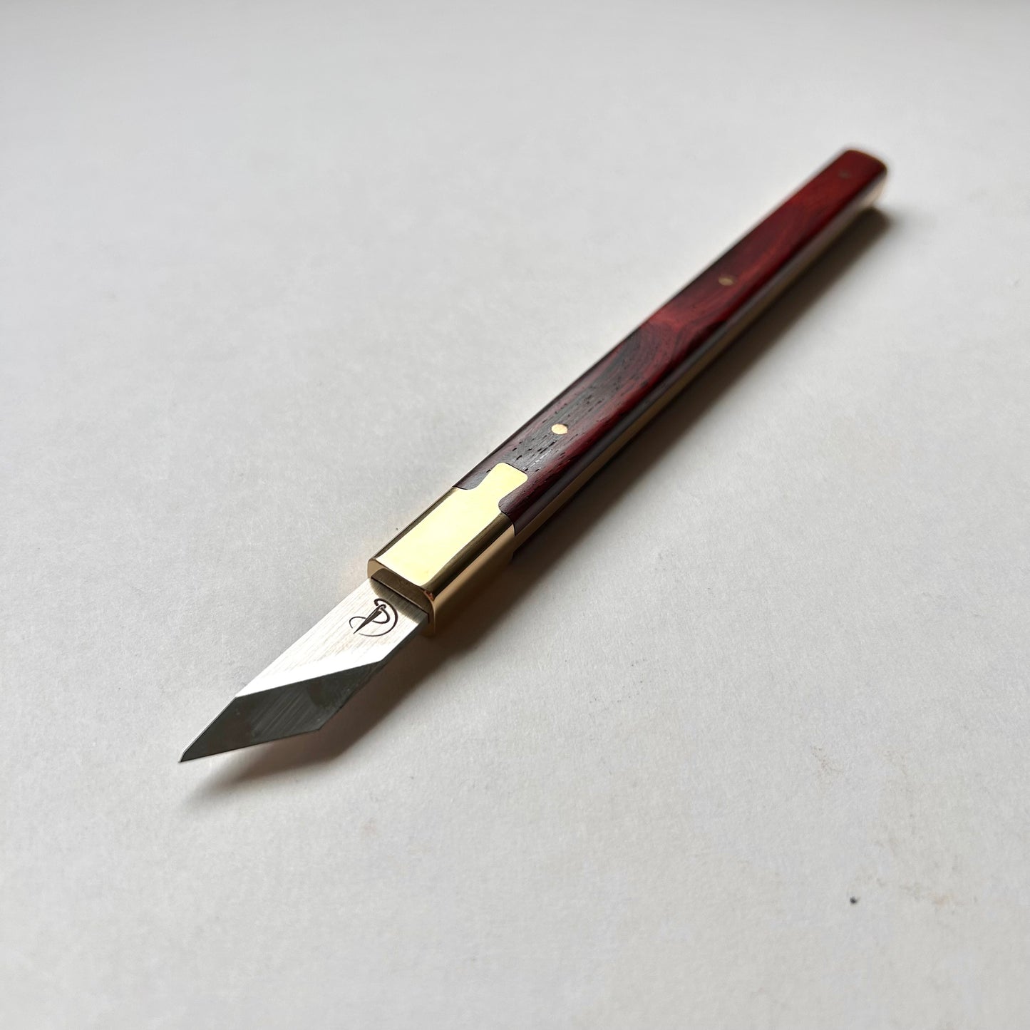 Kemovancraft Leather Cutting & Carving Knife – Cocobolo Handle & Detachable Blade