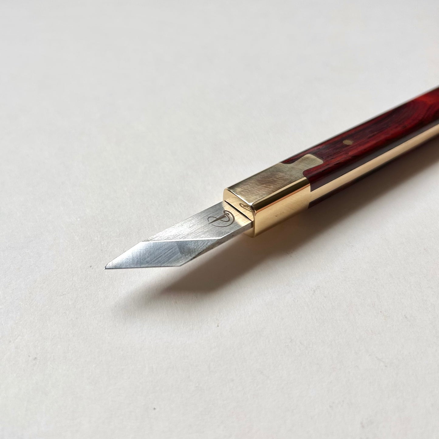 Kemovancraft Leather Cutting & Carving Knife – Cocobolo Handle & Detachable Blade