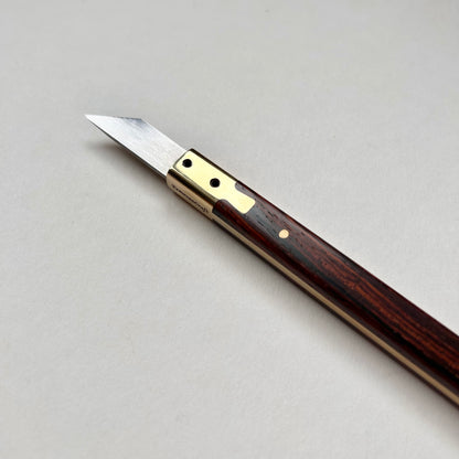 Kemovancraft Leather Cutting & Carving Knife – Cocobolo Handle & Detachable Blade