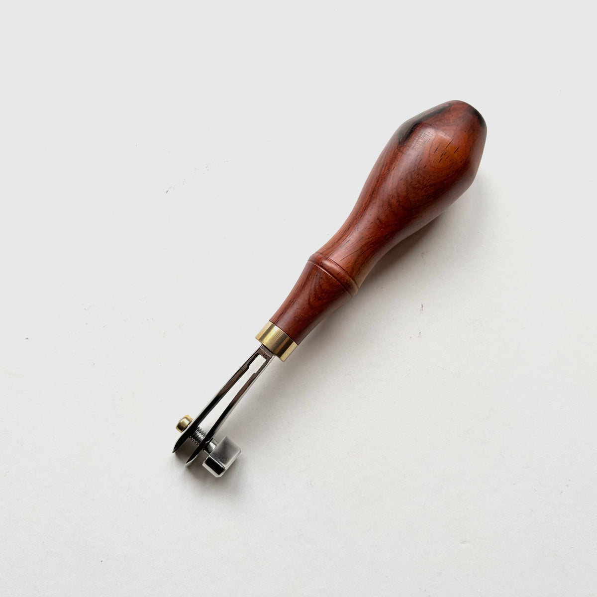 Kemovancraft leather edge creaser tool with solid wood handle