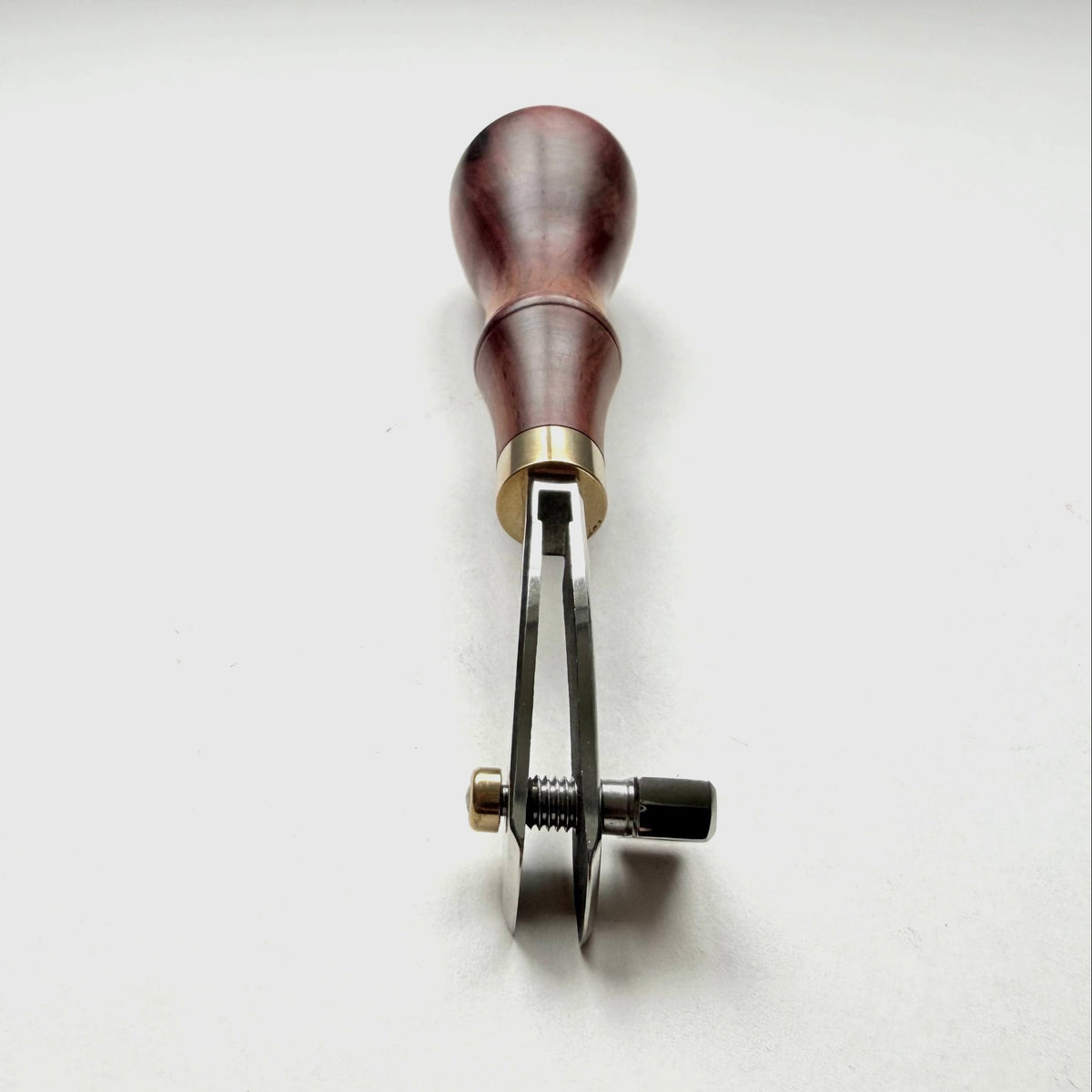 Kemovancraft leather edge creaser tool with solid wood handle