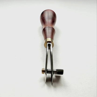 Kemovancraft leather edge creaser tool with solid wood handle