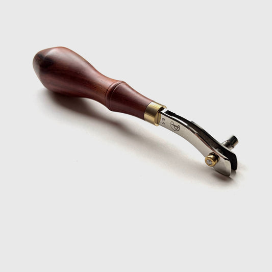 Kemovancraft leather edge creaser tool with solid wood handle